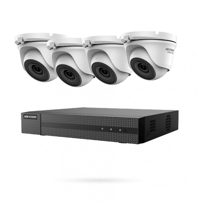 KIT HIKVISION 4 CAMARAS DOMO FULL HD COAXIAL