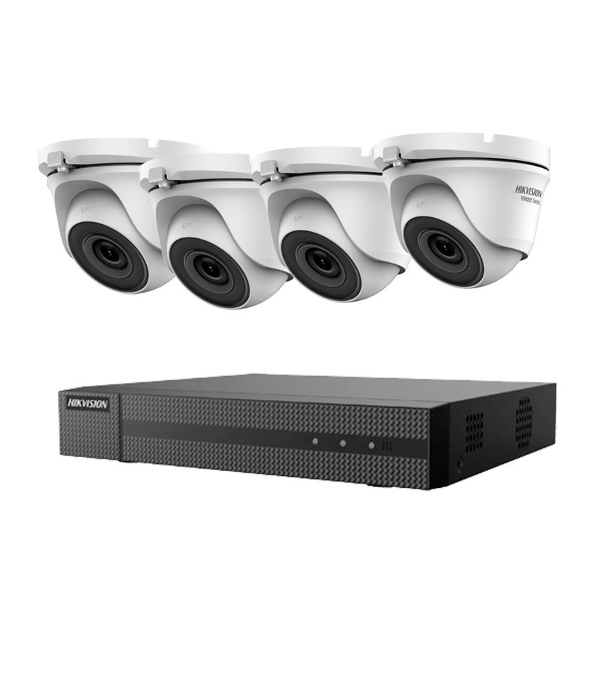 KIT HIKVISION 4 CAMARAS DOMO 5MPX COAXIAL