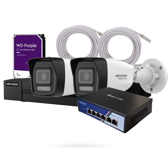 KIT IP 2 CAMARAS BULLET 4MPX