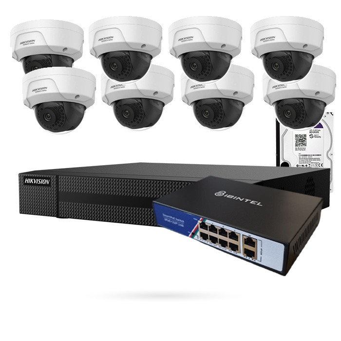 KIT IP 8 CAMARAS DOMO 4MPX