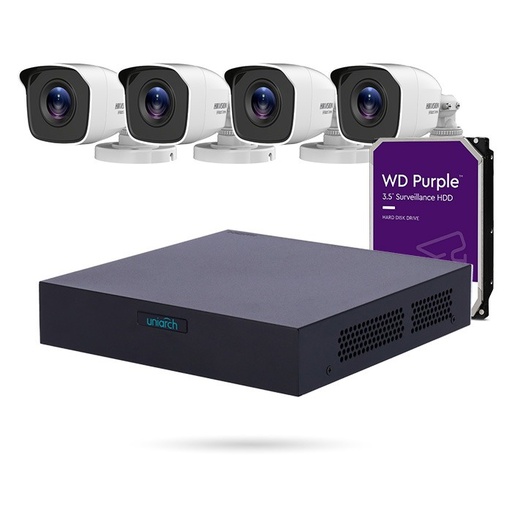[CTKTUV000005] KIT UNIARCH ANALOGICO 4 CAMARAS BULLET FULL HD