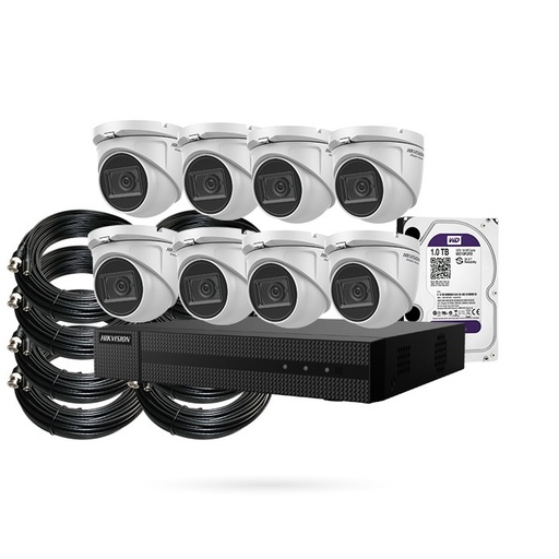 [CTKTHK000016] KIT HIKVISION 8 CAMARAS DOMO AUDIO