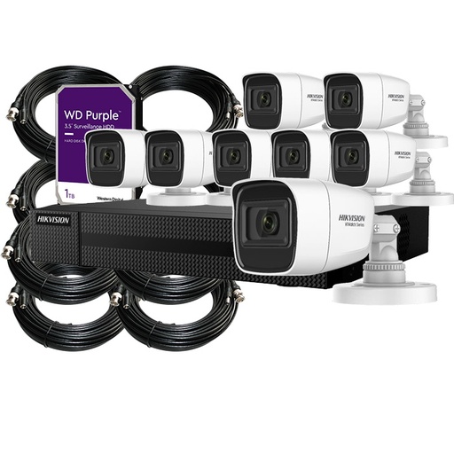 [CTKTHK000018] KIT HIKVISION 8 CAMARAS BULLET AUDIO