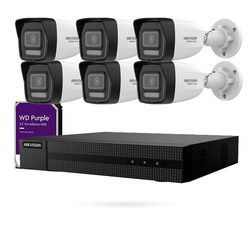 [CTKTHK000023] KIT IP POE 6 CAMARAS BULLET 4MPX