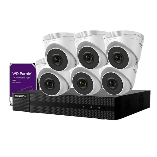 [CTKTHK000026] KIT IP POE 6 CAMARAS DOMO 4MPX