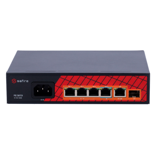 [ACSWSF000013] SWITCH POE 4 PUERTOS 1000MBPS HIPOE